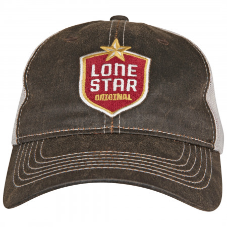 Lone Star Original Logo Pre-Curved Adjustable Trucker Hat.